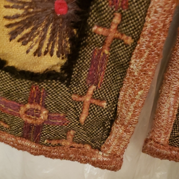 Sandy Sparkman Floral Silk/Wool Jacket-Cadigan Size L - Picture 6 of 16